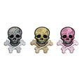 thumbnail image 1 of Altotux Gold Silver Pink Skull Self Adhesive Iron On Applique Sticker Patch 1 pc (Gold), 1 of 3