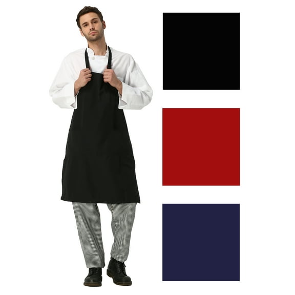 Altotux Unisex Restaurant Grilling Home Kitchen Chef Cooking Bib Apron No Pockets