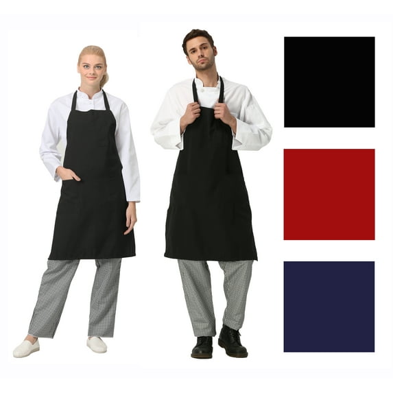 Altotux Unisex Restaurant Grilling Home Kitchen Chef Cooking Bib Apron with Pockets or no Pockets
