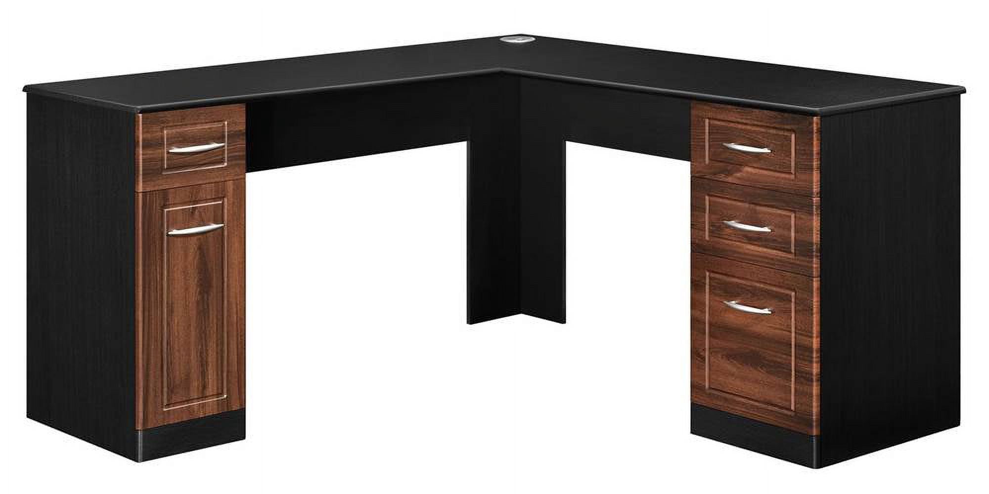 Altra Avalon L Desk, Cherry/Black - Walmart.com