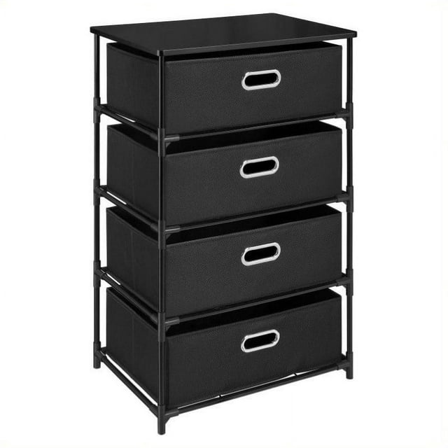 Altra Furniture 4 Bin Storage End Table in Black