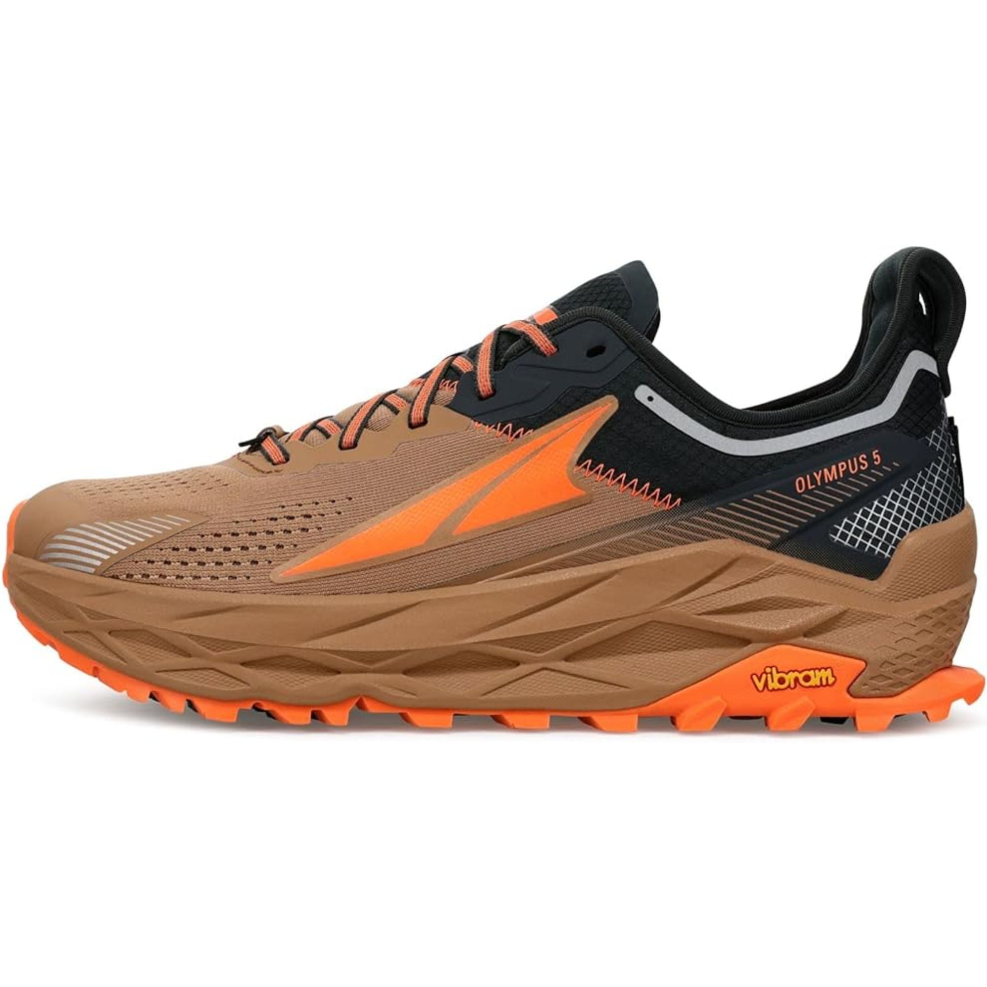 altra men's olympus 5 trail running shoe brown