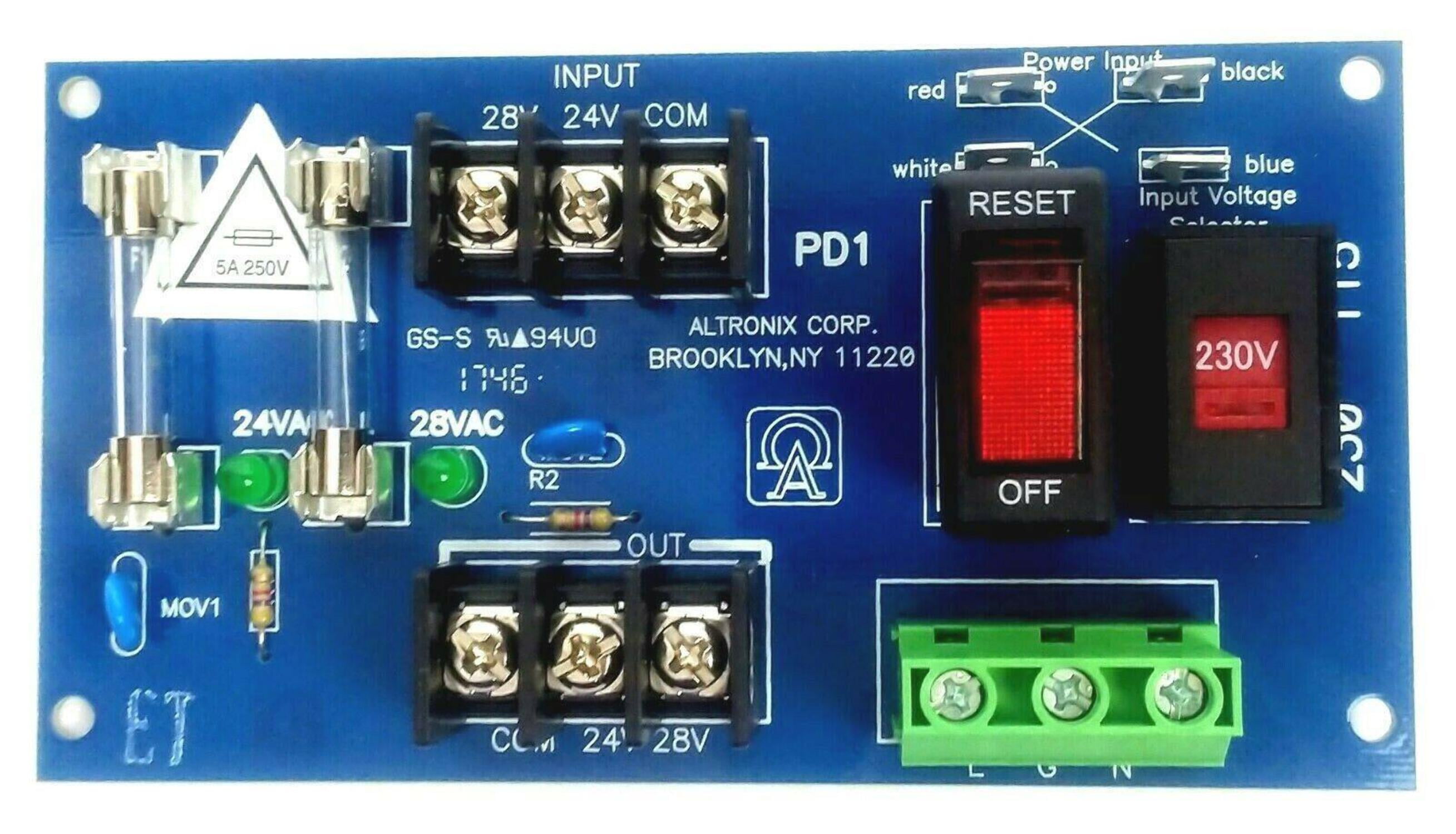 Altronix Control Transformer - 175VA, 28VAC Output, For Low Voltage Doorbell/Security System Power