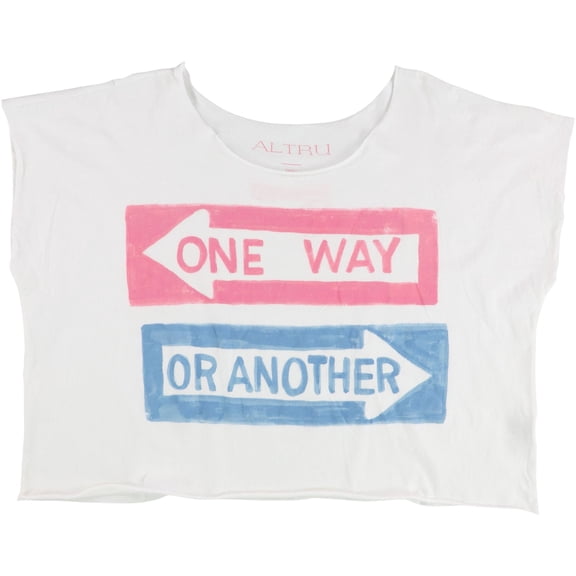 Altru Womens One Way Or Another Graphic T-Shirt, White, Small