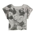 thumbnail image 1 of Altru Womens Roses Graphic T-Shirt, Grey, Small, 1 of 2