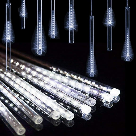 Altsales Star Meteor Shower Rain Lights, 30cm 8 Tubes 144 LED Valentine Lights Icicle Snow Falling Christmas Lights Outdoor Raindrop Lights, Xmas Wedding Party Tree Holiday Decoration