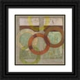 thumbnail image 1 of Altug, Mehmet 15x15 Black Ornate Wood Framed with Double Matting Museum Art Print Titled - Circles Textured I, 1 of 4