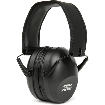 Pro Ears Ultra Gel Black 25 Ear Muffs, NRR 25dB Hearing Protection, Shooting Ear Protection, Noise Reduction Ear Muffs for Gun Range, Construction & Workshop