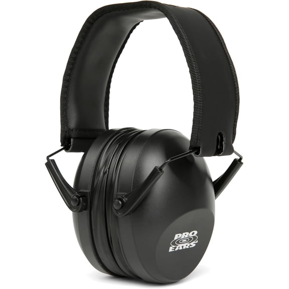 Pro Ears Ultra Gel Black 25 Ear Muffs, NRR 25dB Hearing Protection, Shooting Ear Protection, Noise Reduction Ear Muffs for Gun Range, Construction & Workshop