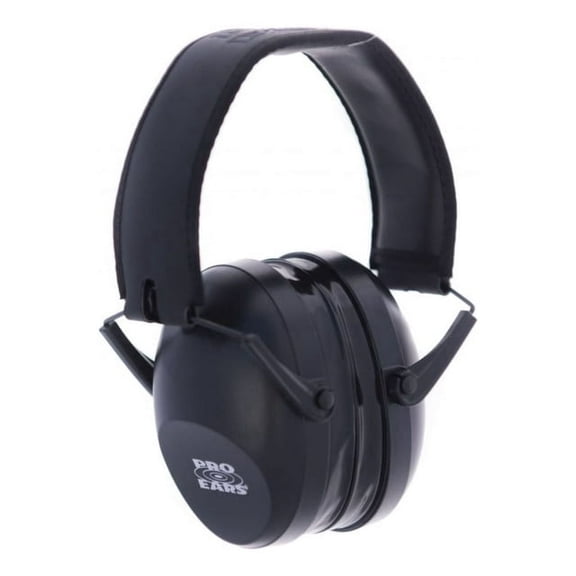 Pro Ears Ultra Gel Black 25 Ear Muffs, NRR 25dB Hearing Protection, Shooting Ear Protection, Noise Reduction Ear Muffs for Gun Range, Construction & Workshop