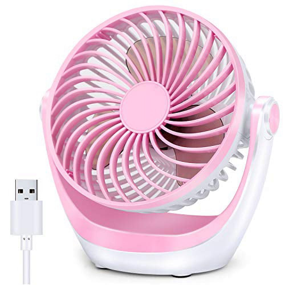 Aluan Desk Fan Small Table Fan with Strong Airflow Ultra Quiet Portable