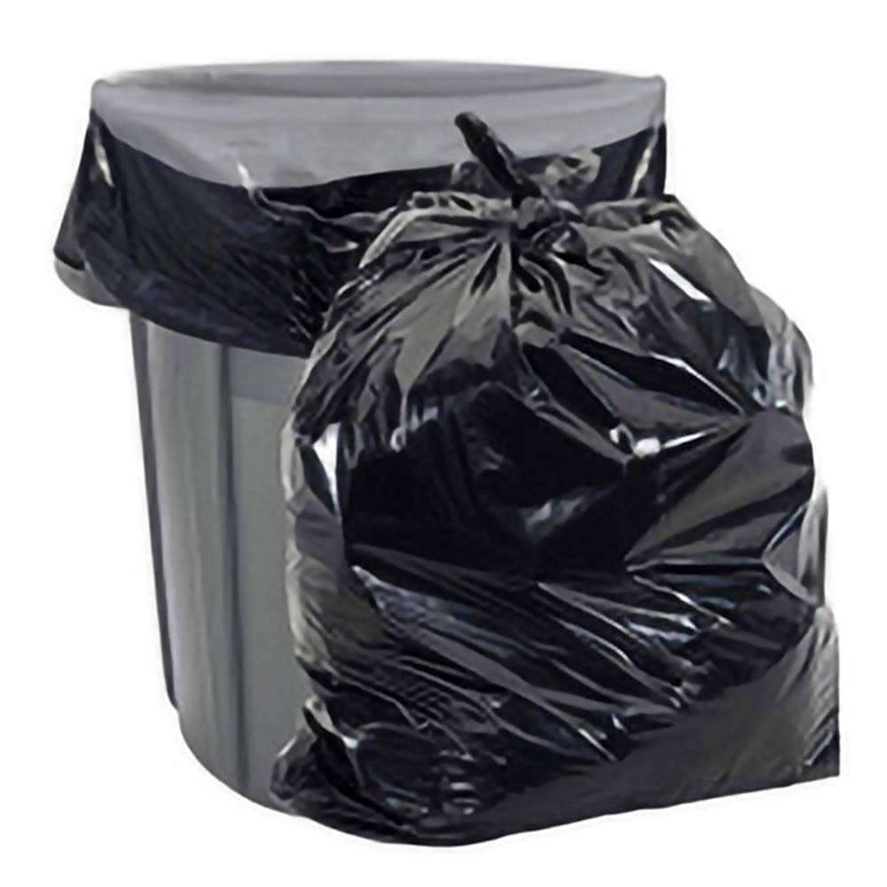 Aluf Plastics 56 Gallon Trash Bags - 2.0 MIL (EQ) Black Heavy Duty Trash Can Liners - 43" x 47" - Pack of 100 - For Contractor, Industrial, Commercial, & Outdoor