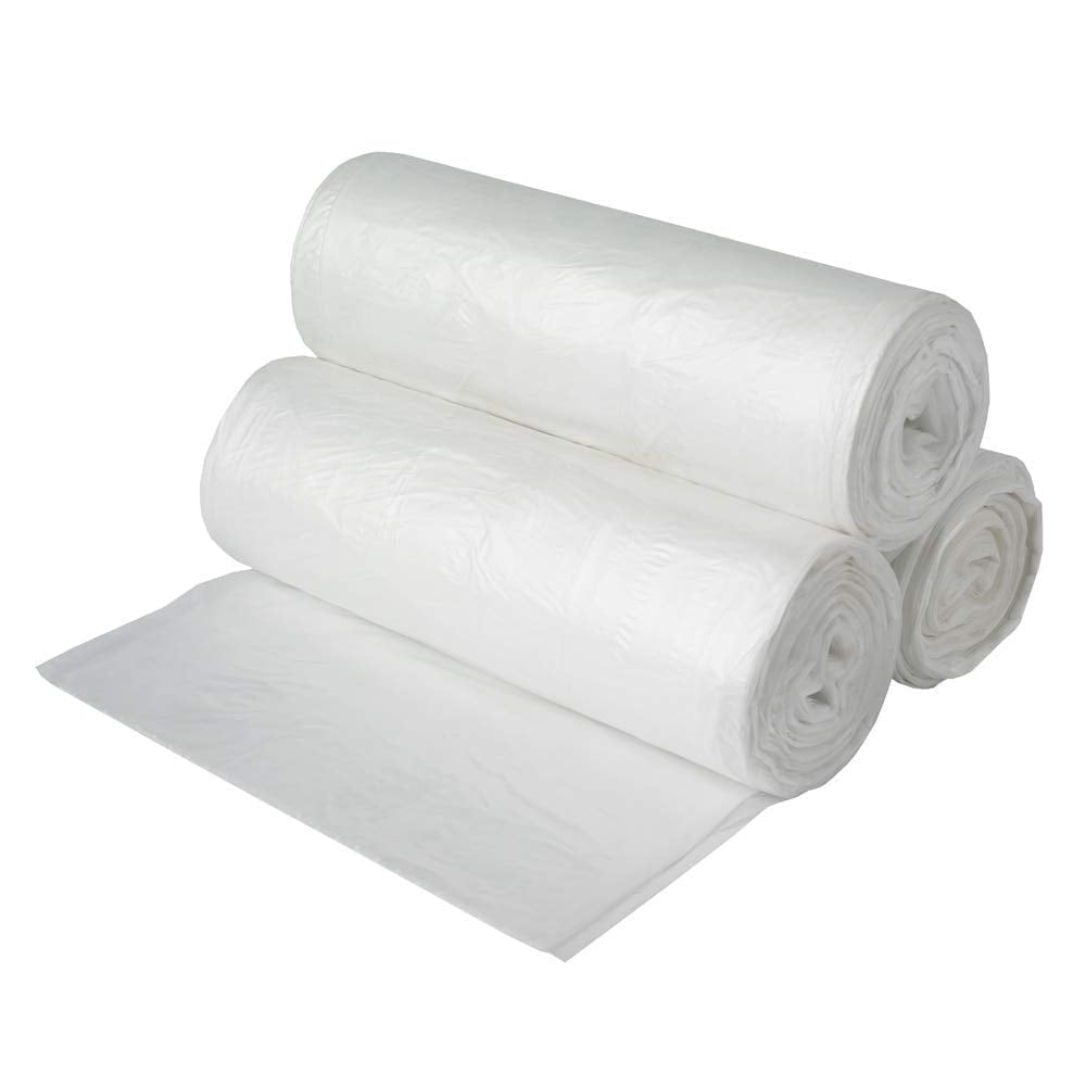 Aluf Plastics 7 Gallon Clear Trash Bags (2000 Count) - 20" x 22" - Star Seal 6 Micron Equivalent High Density Value Garbage Bags Can Liners for Bathroom, Office, Industrial, Commercial, Recycling