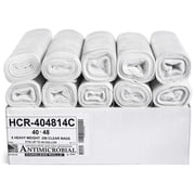 Aluf Plastics High Density Trash Bags, 45 Gal, 250 Count, 14 Micron Equiv 40x 48 Clear, for Bathroom, Office, Industrial, Commercial, Janitorial, Municipal, Recycling