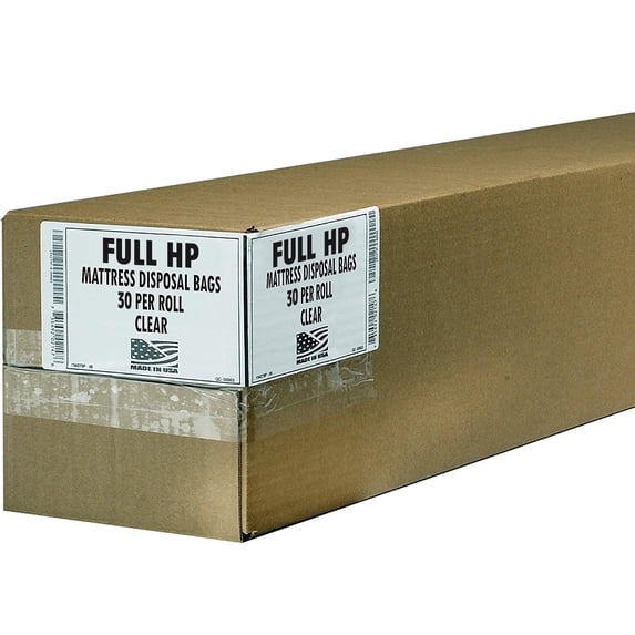 Aluf Plastics High Performance 2.5 Mil (eq) Clear Mattress Full Bag - 66" x 90" (Pack of 30)