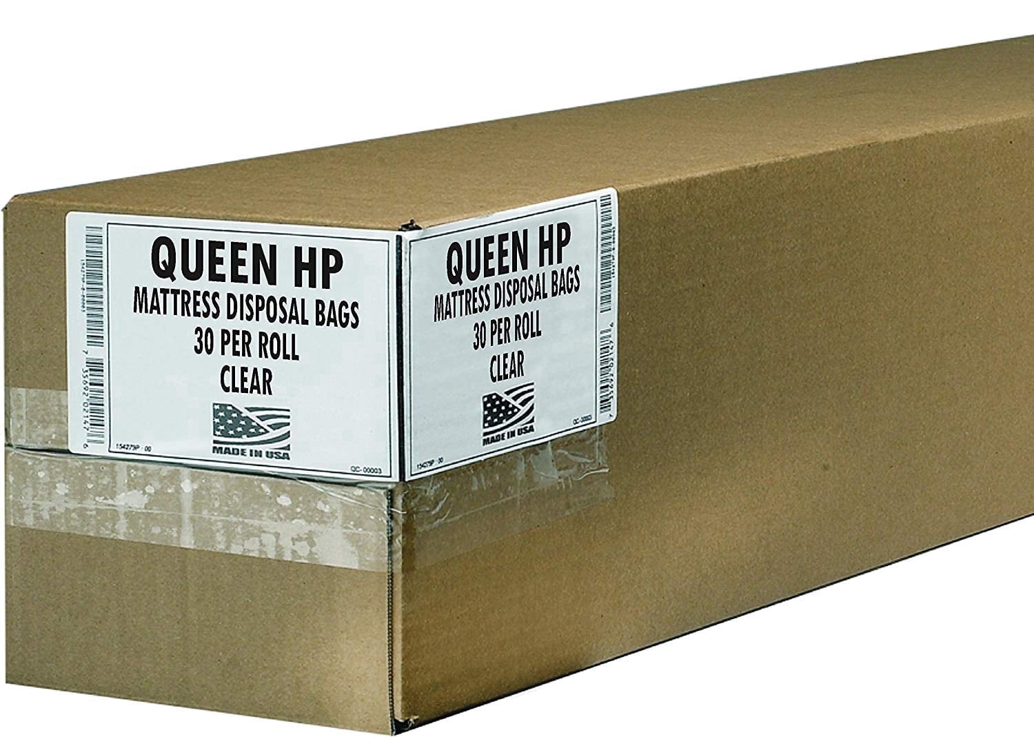 Aluf Plastics High Performance Queen Size Mattress 2.5 MIL (eq) Clear Waterproof Cover Bags - 72" x 94" - Pack of 30 - for Moving, Storage, & Commercial