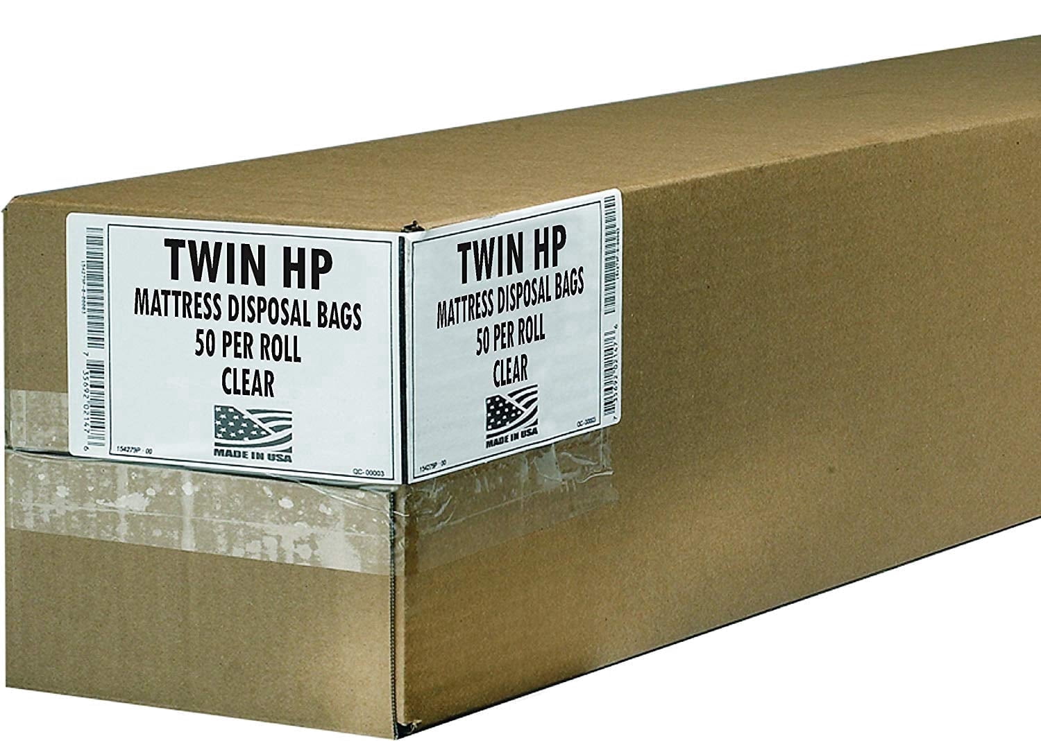 Aluf Plastics High Performance TWIN Mattress 2 Mil Equiv Clear Waterproof Cover Bags - 50" x 90" - Pack of 50 - for Moving, Storage, & Commercial