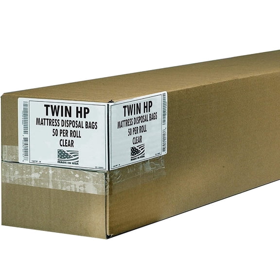 Aluf Plastics High Performance TWIN Mattress 2 Mil Equiv Clear Waterproof Cover Bags - 50" x 90" - Pack of 50 - for Moving, Storage, & Commercial