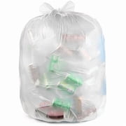 Ultrasac 45 Gallon 3.0 MIL Clear Heavy Duty Contractor Trash Bags with Handtie - 33" x 48" - Pack of 20 - for Construction, Commercial, Industrial
