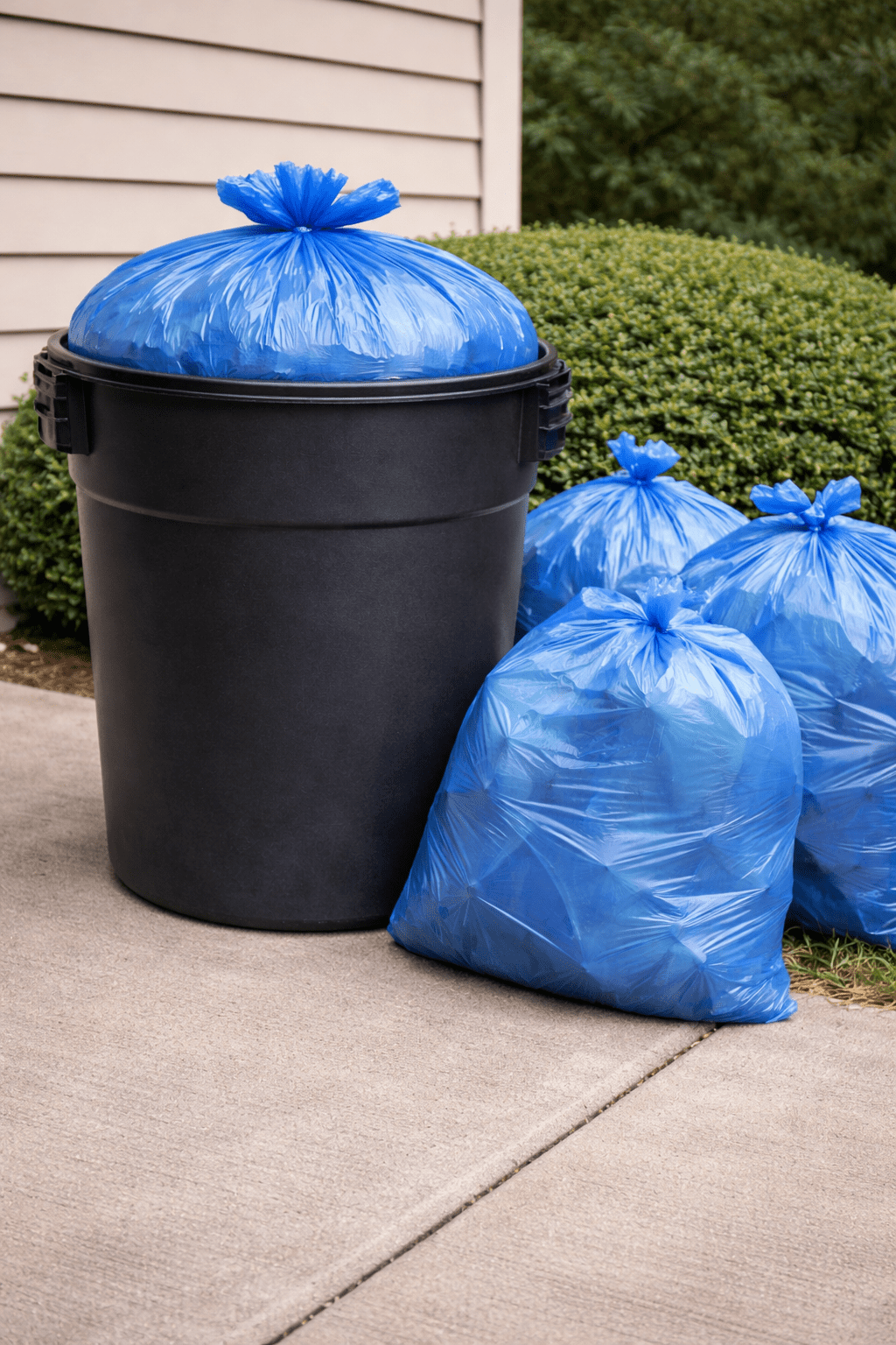 Aluf Plastics 55 Gallon Blue Trash bags for Rubbermaid Brute - Pack of 100 - Garbage or Recycling bags 38" x 55" 1.2 (equivalent) MIL - For Industrial, Home, Contractor