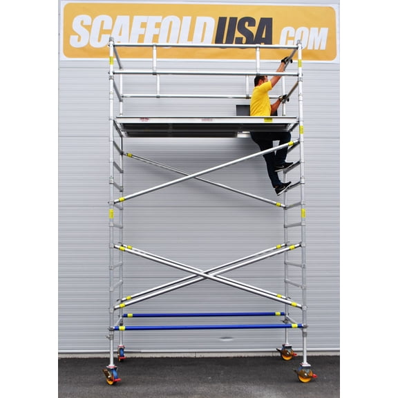 Alufase 11 ft Double Wide Aluminum Scaffolding Tower