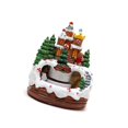 Aluhayos Lighted Musical Christmas Cabin Figurine Music Box with Train ...