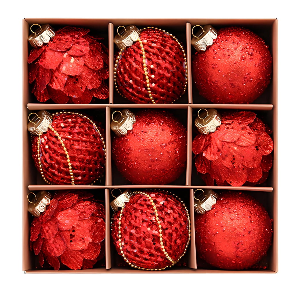 Plastic Tree Form Aluhayos Tree Display Christmas Bauble Set with Plastic Hanging Form ...