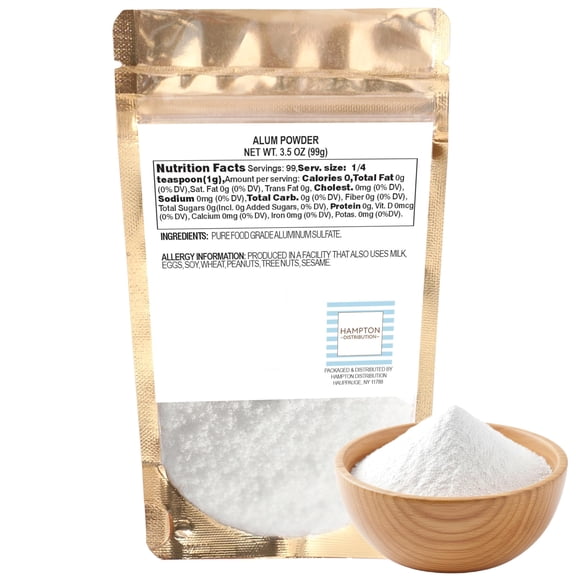 Alum Powder, 8 Ounce Resealable Bag, Hampton Distribution
