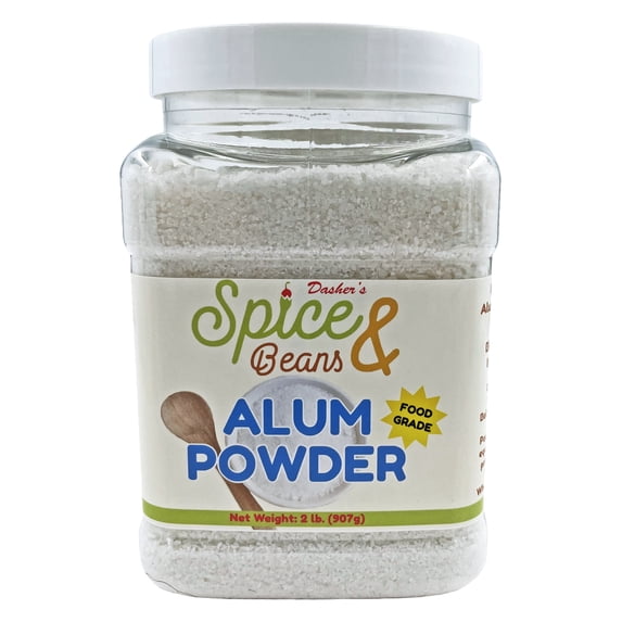 Alum Powder | Food Grade | By Dasher's Spice & Beans | 2 lb.