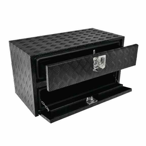 Alum Truck Tool Box 36x18x20" Underbody Toolbox w/ Drop Door and Drawer