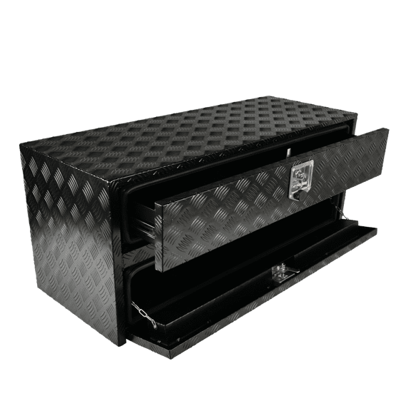 Alum Truck Tool Box 48x18x20" Underbody Toolbox w/ Drop Door and Drawer