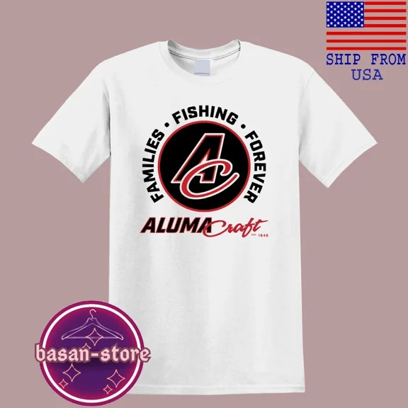 Aluma Craft Fishing Men's White T-Shirt Size S-5XL
