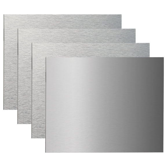 AlumaComp Aluminum Archival Painting & Mounting Panel 10x10", 4 Pack, Double-Sided, 100% Archival, Acid-Free, 4mm Thick, for All Media