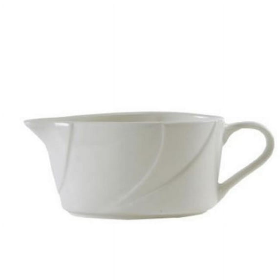 AlumaTux San Marino 3 in. Sauce-Gravy Boat - Pearl White - 6 pcs
