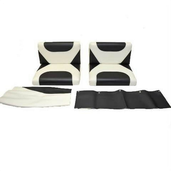 Alumacraft Boat Seat Cushion Set 22140008145 | White Charcoal (6 PC)