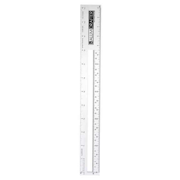 AlumiDrafter engineer, 12 in., silver (pack of 2)