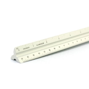 Alumicolor 12" Silver Solid Core Aluminum Triangular Engineer Scale