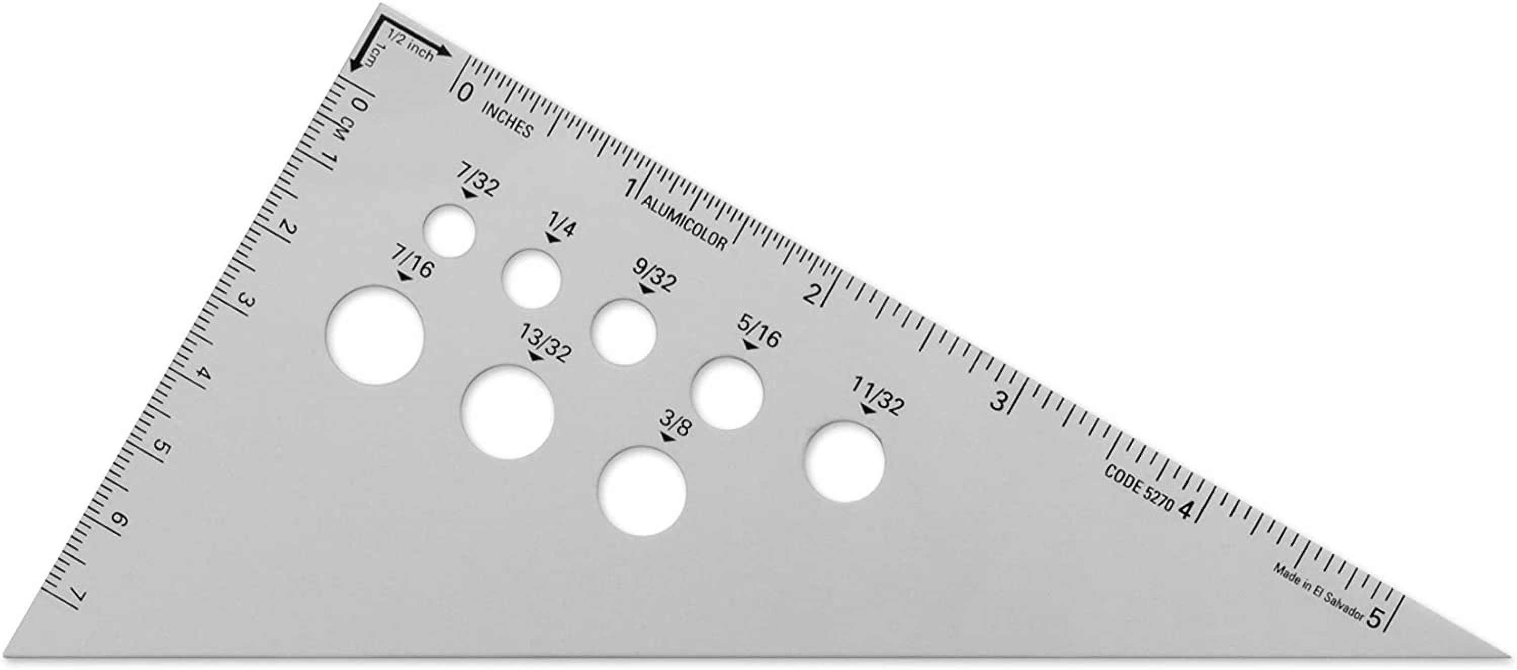 Alumicolor Aluminum 6 Inch Calibrated Drafting Triangle, 30/60/90
