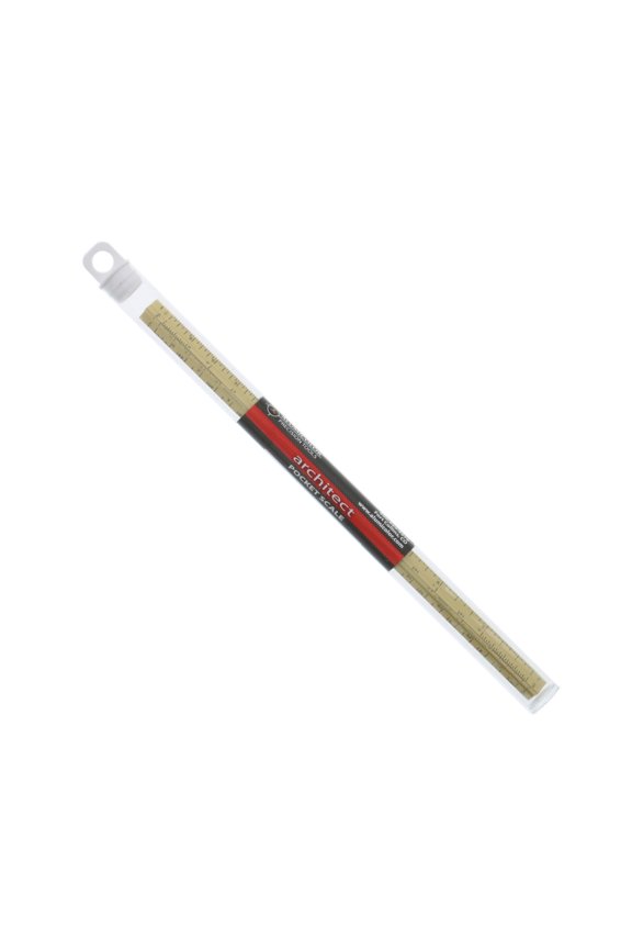 Aluminum Architect Pocket Scale, 6" Gold