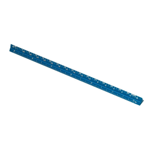 Alumicolor Aluminum Architect Pocket Scale, 6", Silver