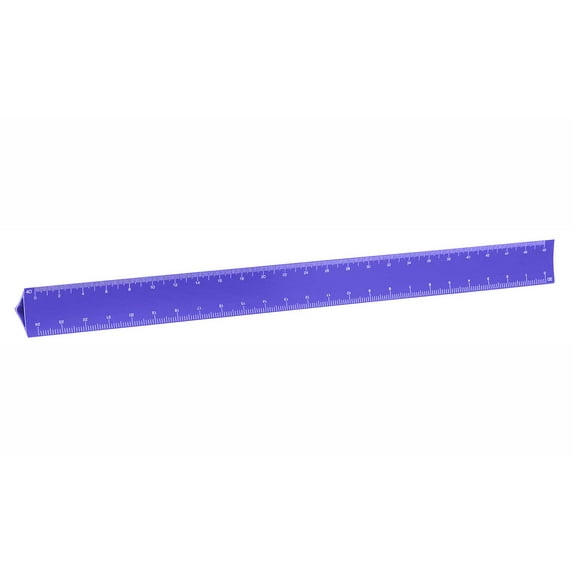 Alumicolor Hollow Triangular Drafting Scale - 12", Blue, Engineer