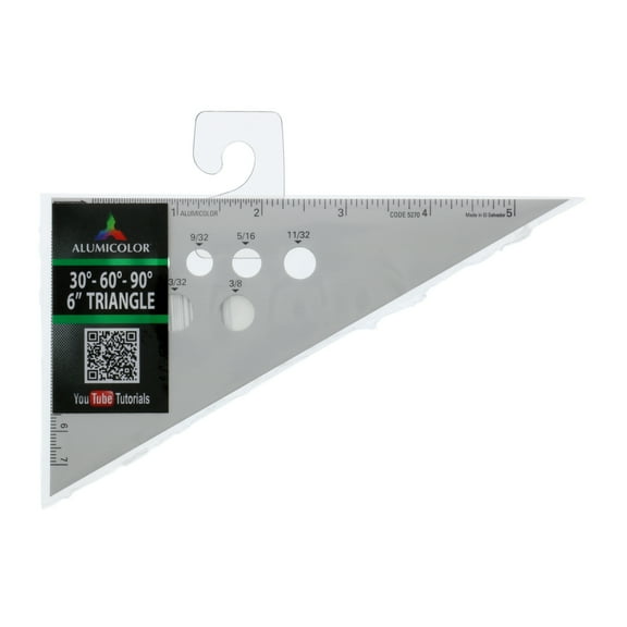 Alumicolor Triangle 30 / 60 Angles, 6"