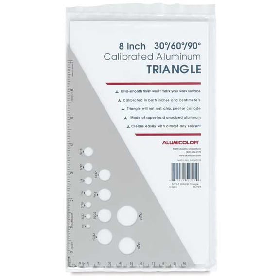 Alumicolor Triangle 30 / 60 Angles, 8"