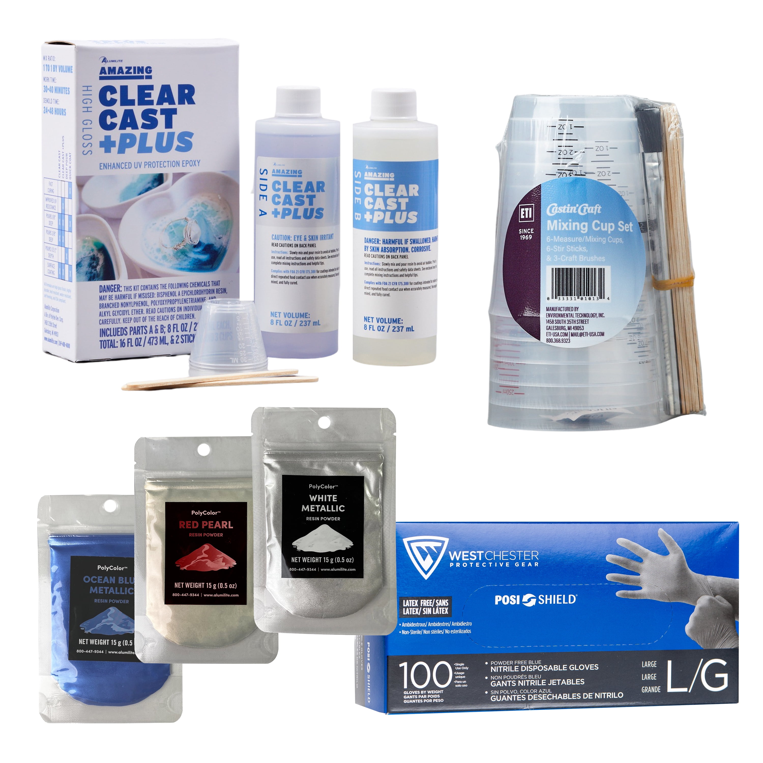 Clear Wave Epoxy Resin, Upgraded 1-Gallon Kit