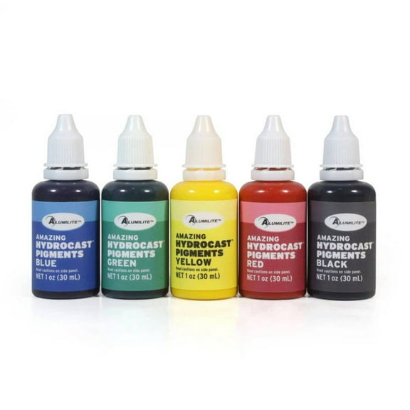 Alumilite Amazing HydroCast Pigment 5 Pack High Concentration Dyes for Decorative Art Planter Pots Home Decor Formulated for HydroCast