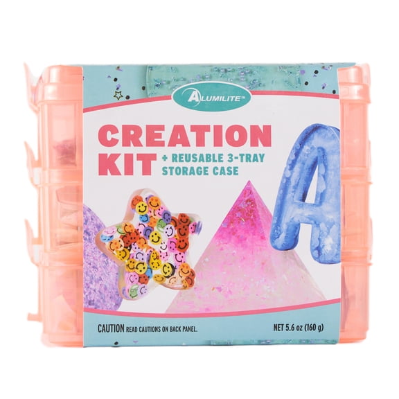 Alumilite Creation Kit 84-Piece Resin Craft Kit for BeginnersKit Includes Mica Powder, Glitter, Mylar Flakes, Charm Slices for Epoxy, Resin DIY Crafts, Tumblers, Jewelry, & Keychains