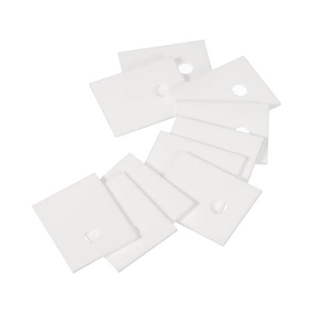 Alumina Ceramic Sheet Cooling Pad Insulating Sheet 30pcs 3.8mm Hole for MOS Transistor 22x17x1mm(0.87x0.67x0.04")