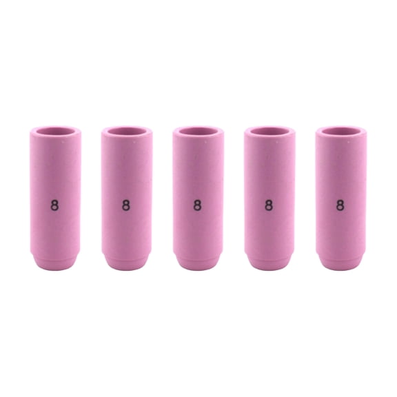 Alumina Nozzle Cups for TIG Welding Torches Series 17/18/26 with Standard Set-Up - Model: 10N46 - #8 (1/2") - (5 PACK)