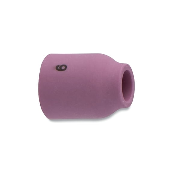 Alumina Nozzle TIG Cup, 3/8 in, Size 6, For Torch 9, 20, 22, 24, 25, Gas Lens, 1 in