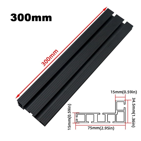 Aluminium 75 Type Miter Track T-Slot T-track Backer Sliding Brackets 300-600mm